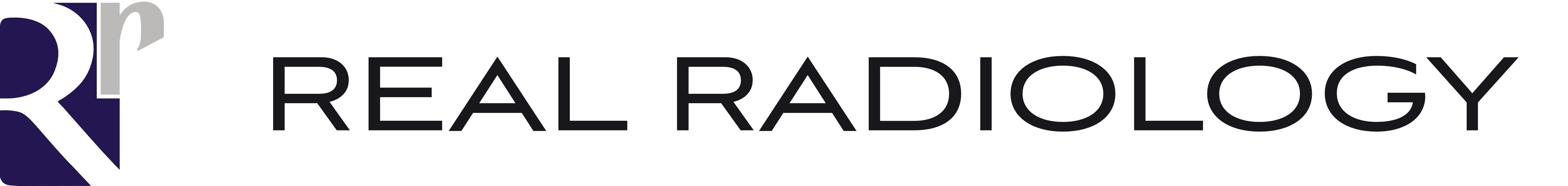 Real Radiology logo with text.